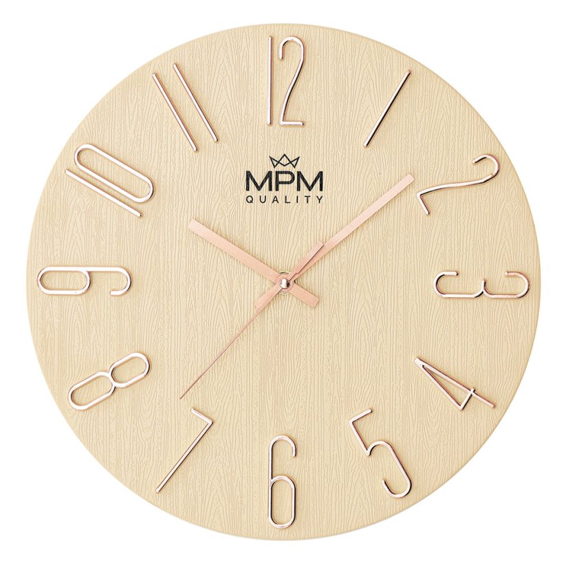 Nástenné hodiny s tichým chodom MPM Primera - C - E01.4302.23