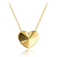 MINET Decentný zlatý náhrdelník srdca Au 585/1000 1,80 g