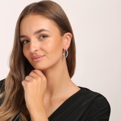 Strieborné náušnice so zirkónmi JVD SVLE0922SK6M400