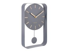 Dizajnové kyvadlové nástenné hodiny 5796GY Karlsson 33cm