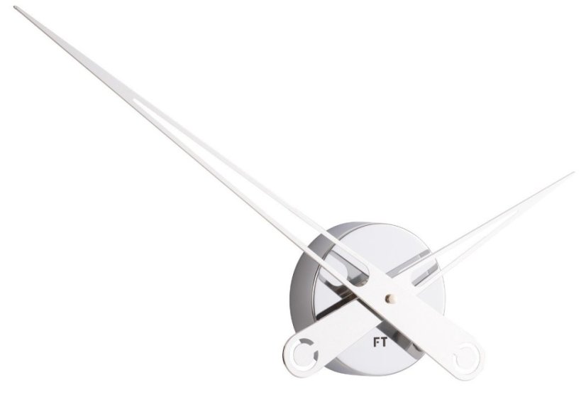 Dizajnové nástenné hodiny Future Time FT9650CH Hands chrome 60cm