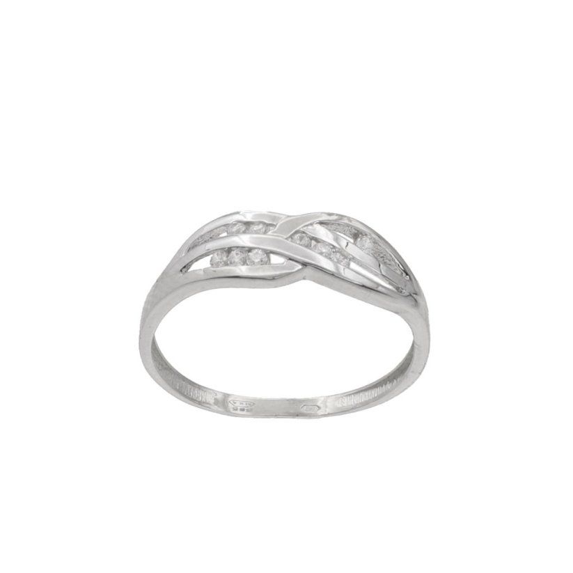 Zlatý prsten RMRCR049W, vel. 59, 1.55 g