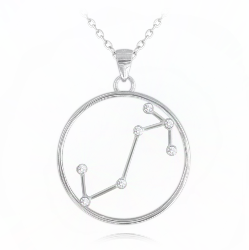 Strieborný náhrdelník MINET Stars Škorpión Czech Crystal JMAS9511SN45