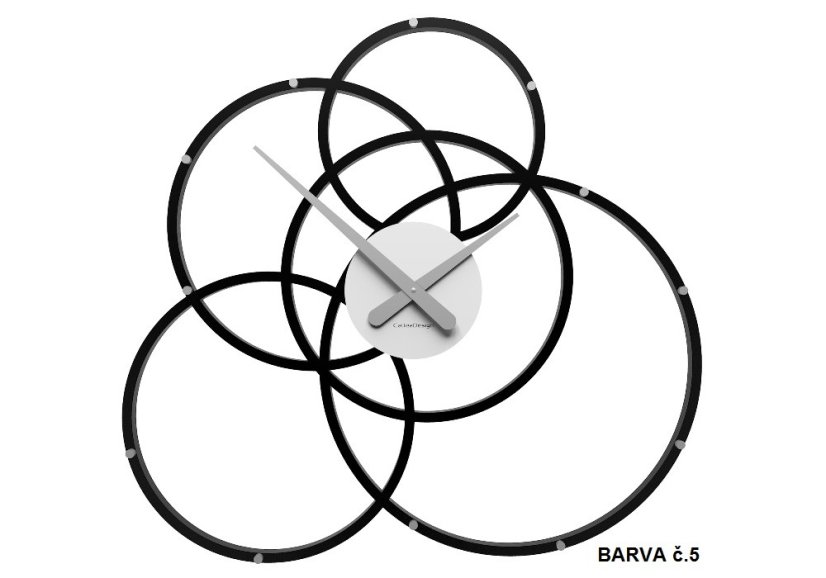 Dizajnové hodiny 10-215 CalleaDesign Black Hole 59cm (viac farebných variantov) Farba biela-1 - RAL9003
