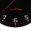 Sklenené nástenné hodiny s tichým chodom PRIM Speedline - čierno-červené - E09.5530.9020