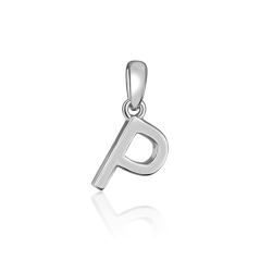 Strieborný prívesok písmeno "P" JVD SVLP0948XH2000P