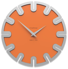 Dizajnové hodiny 10-017 CalleaDesign Roland 35cm (viac farebných verzií) Farba oranžová-63 - RAL2004