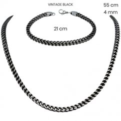 Ocelový náhrdelník + náramek 24334001