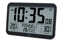 Digitálne rádiom riadené hodiny s českým dňom v týždni JVD RB9385