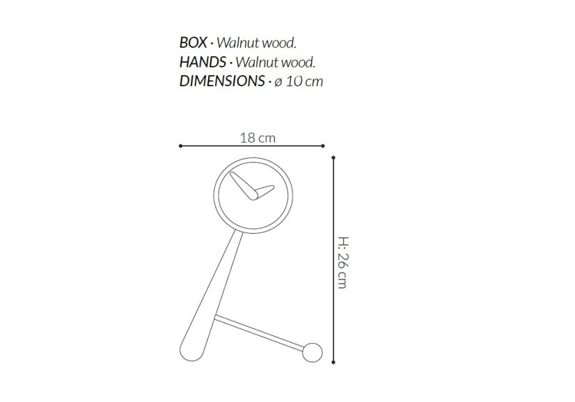 Designové stolní hodiny Nomon Small Puntero Gold 26cm