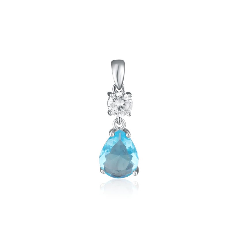 Strieborný prívesok so zirkónmi JVD SVLP0999SH2M300