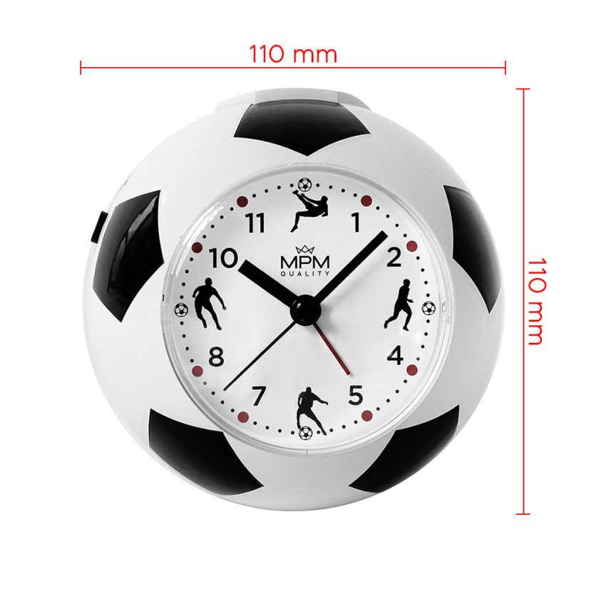 Detský melodický budík s tichým chodom MPM Kickoff Timekeeper - C01.4371.A