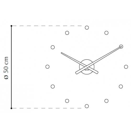 Designové nástěnné hodiny NOMON OJ bílé 50cm