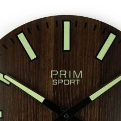 Dřevěné hodiny s tichým chodem PRIM Luminescent Sport II E01P.4131.5000