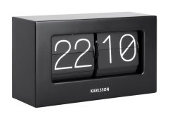 Designové stolní překlápěcí hodiny 5620BK Karlsson 21cm