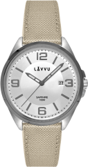 LAVVU Pánske hodinky so zafírovým sklom HERNING Grey