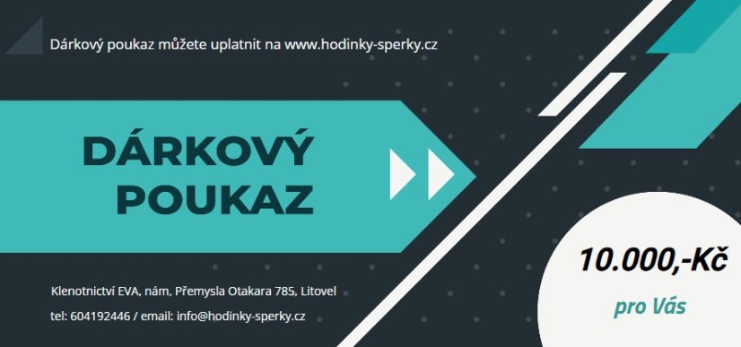 Dárkový poukaz v hodnotě 10000,-Kč Dárkový poukaz v hodnotě 10000,-Kč