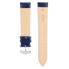 Predĺžený kožený remienok na hodinky PRIM RB.13196 (20 mm - XL) - tmavomodrý - RB.13196.2018.3200.XL