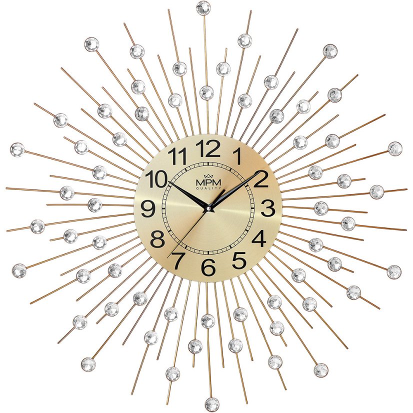 Designové paprskové nástěnné hodiny s tichým chodem MPM Noore - B - E04.4497.80