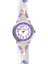 Strieborné trblietavé dievčenské hodinky s fialovými vílami CLOCKODILE FAIRIES CWG5082