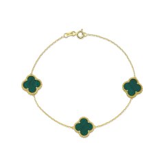 Zlatý náramok štvorlístok ZB0181XJ73-7118 (585/1000) 3,71g