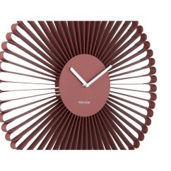 Nástěnné dekorační kovové hodiny 6074RD Karlsson 50cm, červené