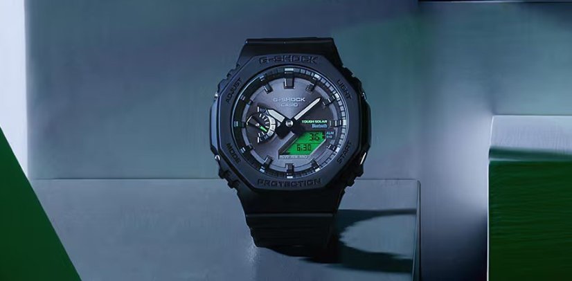 CASIO GA-B2100BEG-1AER G-Shock Carbon Core Guard Tough Solar Bluetooth Black and Electro Green
