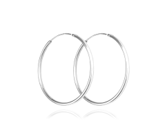 MINET Stříbrné náušnice KRUHY 4 cm