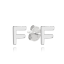 MINET Strieborné náušnice písmeno "F"