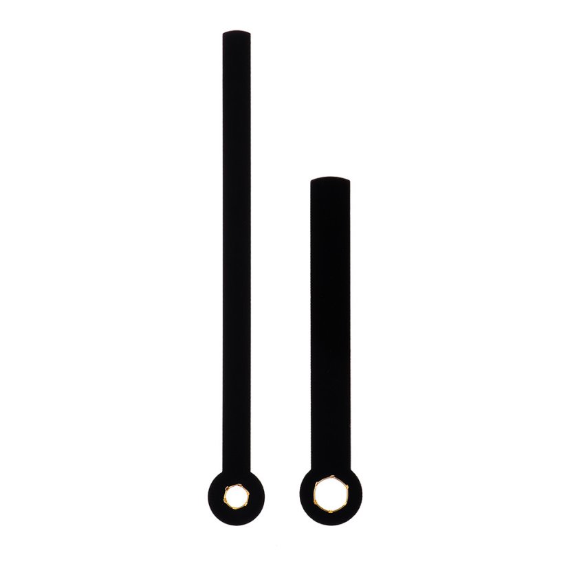 Kovové hodinové ručičky B10 (81 mm, 55 mm) - černé - Ručičky hodinové B10 pár