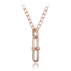 MINET Moderný pozlátený strieborný náhrdelník