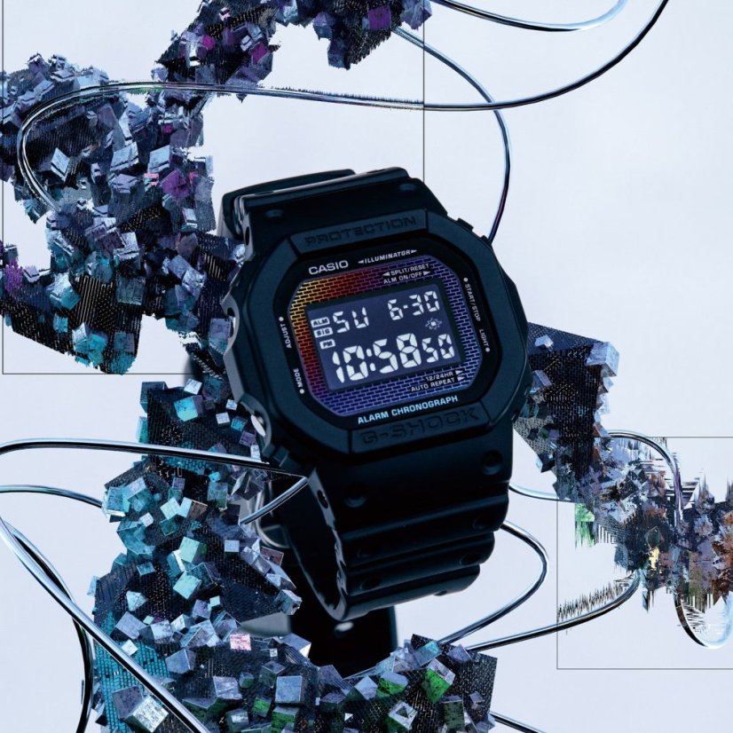 CASIO DW-5600RW-1ER G-Shock Rainbow Brick Wall Series