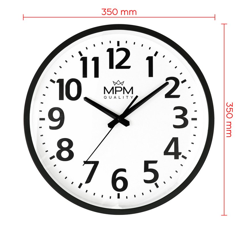 Nástenné hodiny s tichým chodom MPM Classic - B - E01.4205.0090