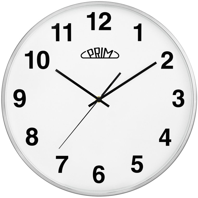 Nástěnné kovové hodiny s tichým chodem PRIM E01P.4049.70
