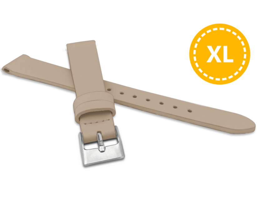 XL Prodloužený béžový řemínek MINET z luxusní kůže Top Grain - 16 - XL MSSXC16