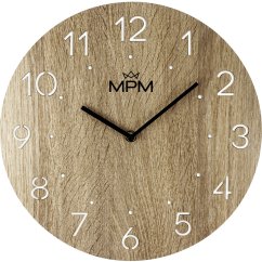 Dřevěné hodiny s tichým chodem MPM E07M.4116.50