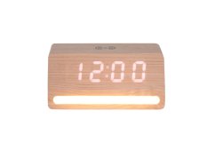 LED hodiny-budík 6078WD Karlsson s nabíječkou smartphonů 16cm