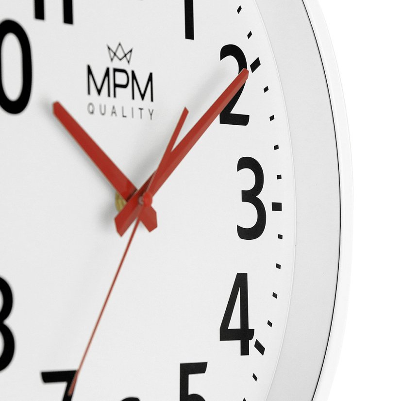 Nástenné hodiny s tichým chodom MPM Classic - A - E01.4205.0000