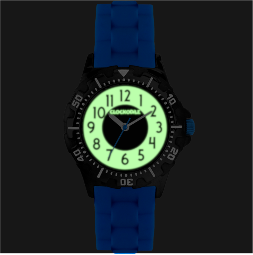 CLOCKKODIEL Svietiace modré športové chlapčenské detské hodinky SPORT 4.0