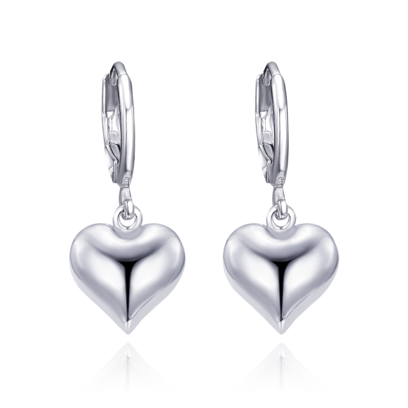 MINET Strieborné náušnice srdiečka MINET Strieborné náušnice srdiečka