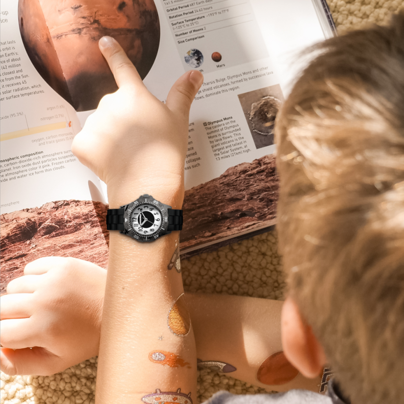 CLOCKODILE Svítící černé sportovní chlapecké dětské hodinky SPORT 4.0