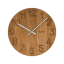 VLAHA Drevené hodiny OAK vyrobené v Čechách so striebornými rúčkami ?34cm