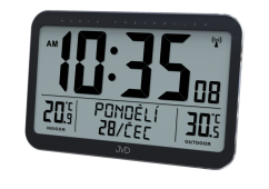 Digitálne rádiom riadené hodiny s českým dňom v týždni JVD RB9385