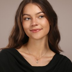 Zlatý přívěsek se zirkony anděl ZP0379XJ80-7300 (585/1000) 0,73g