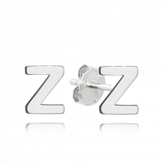 MINET Strieborné náušnice písmeno "Z"
