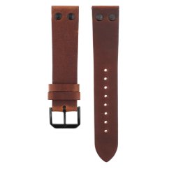 Kožený remienok na hodinky PRIM RB.15873 (22 mm, XL) - tmavo hnedý - RB.15873.2220.5252.XL