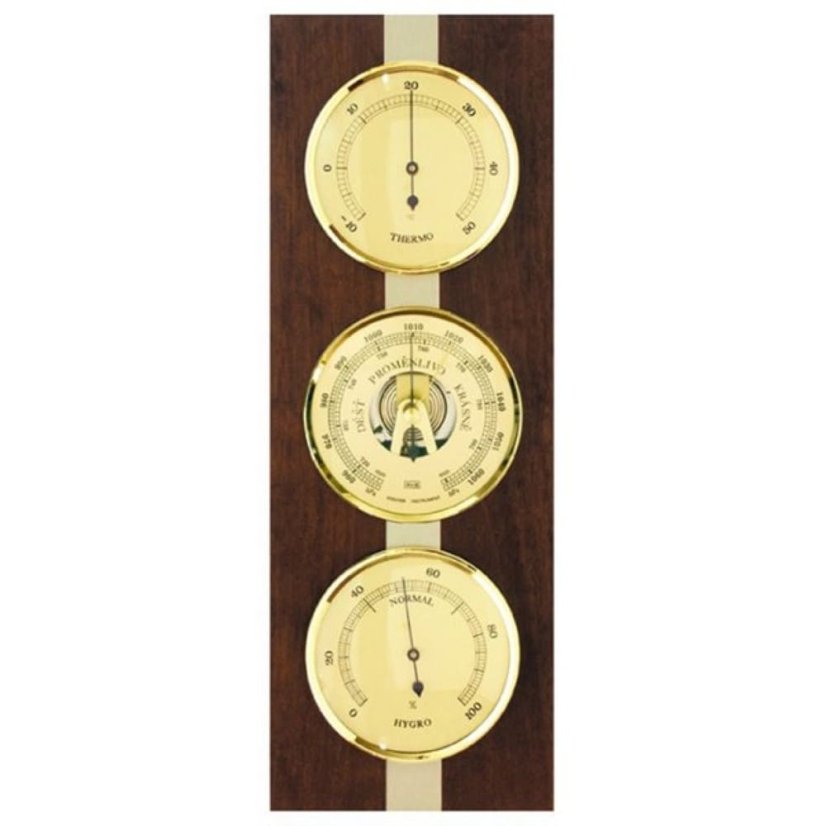 Barometer 8063 s teplomerom a vlhkomerom - tmavo hnedý - E16.4650.5080.004162