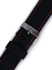 Černý silikonový řemínek Orient VDFCKSZ, stříbrná přezka (pro model FUNG3)