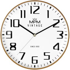 Nástenné hodiny s tichým chodom MPM Vintage II Since 1993 - E01.4201.51
