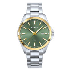 LAVVU 20 ATM Pánske hodinky ISBRYDER Gold-green